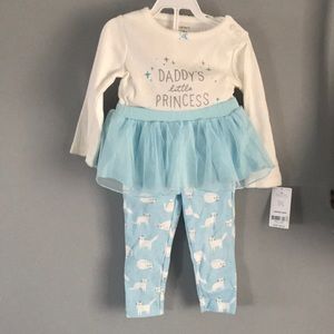 White and blue two piece set